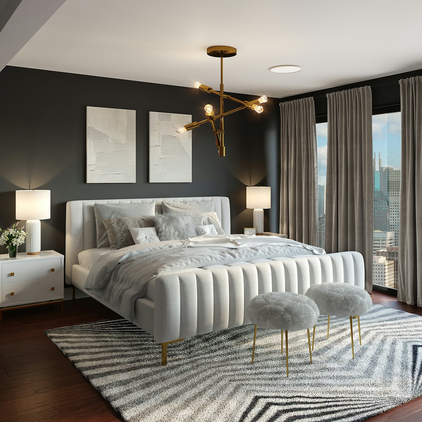 A serene primary suite